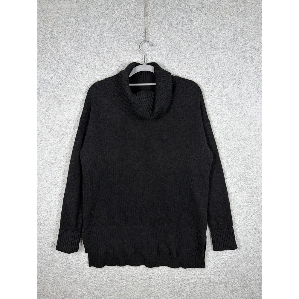 Rachel Zoe Cashmere Sweater Black Women M Cowl Neck Luxury Soft Knit